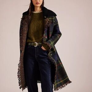 NEW! Free People We The Free Merri Tartan Duster- 100% Wool
